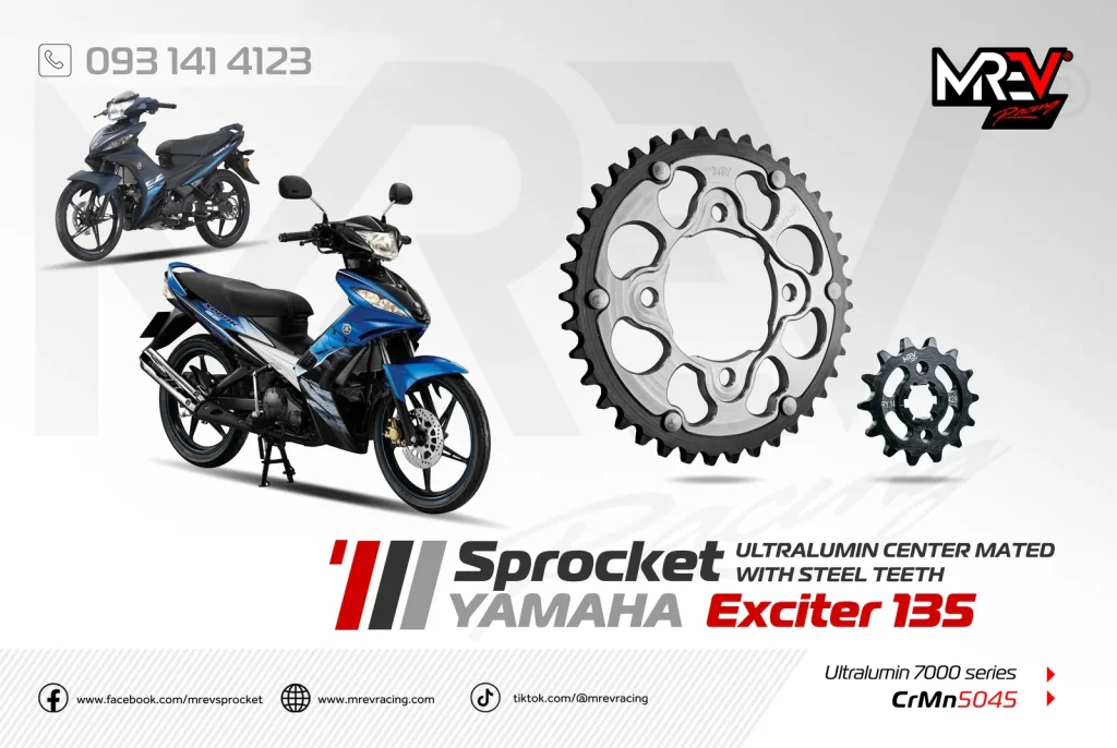 Dĩa tải lòng nhôm răng thép dành cho Exciter 135