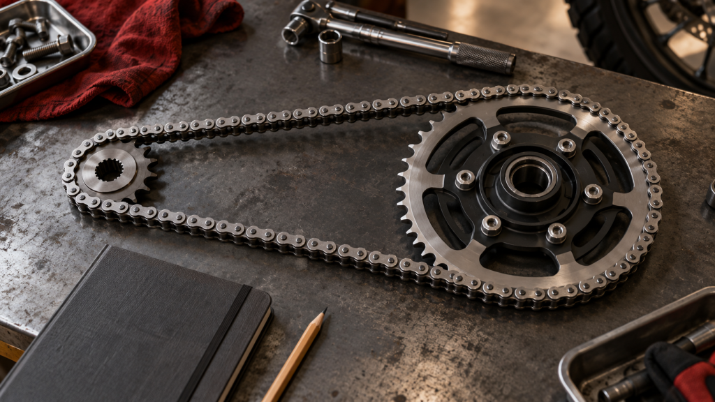 Tỷ số truyền nhông sên dĩa: đổi số răng để được gì?